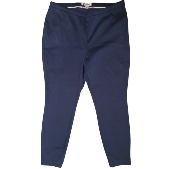 Tommy Bahama Womens Size 14 Blue Boracay Cigarette Pant Slim Chinos Side Zip - Picture 1 of 7